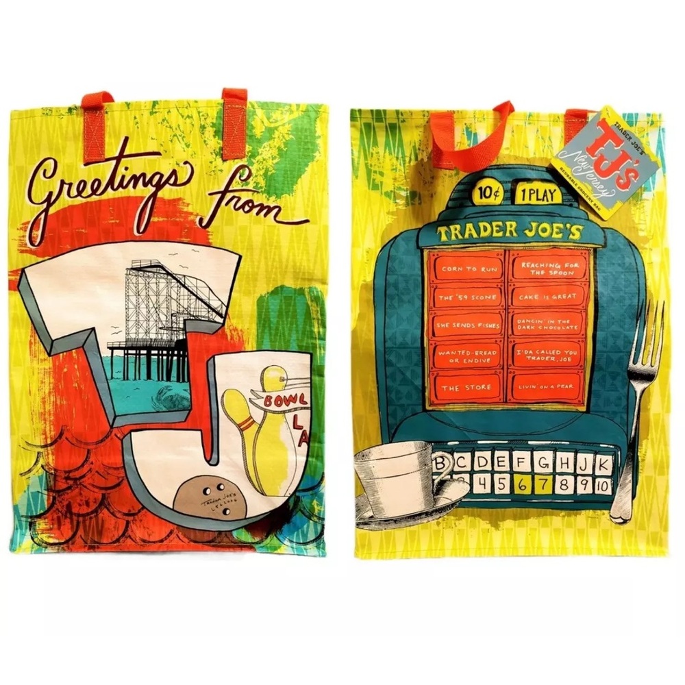 New Trader Joe's New Jersey ECO Reusable Shopping Grocery Tote Bag NWT